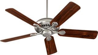 Buy satin-nickel-finish-with-walnut-and-reversible-satin-nickel-blades Pinnacle Ceiling Fan by Quorum