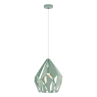 Buy pastel-green-with-pastel-green-glass-and-green-shade Carlton Pendant by Eglo USA