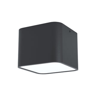 Buy black-with-white-glass-and-white-shade Grimasola Outdoor (Damp) Ceiling Light by Eglo USA
