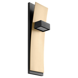 Buy black-w-aged-brass Dario Outdoor (Damp) Sconce by Oxygen