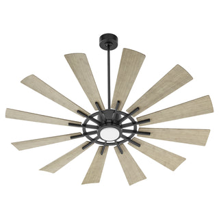 Buy matte-black-finish-with-weathered-gray-blades Cirque Outdoor (Damp) Ceiling Fan by Quorum