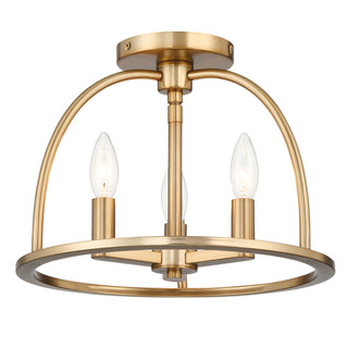 Buy vibrant-gold Abbott Semi-Flush Mount Ceiling Light by Crystorama