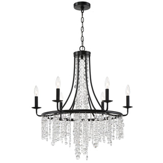 Buy matte-black Gabrielle Outdoor (Damp) Chandelier by Crystorama