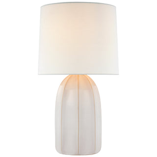 Buy ivory-with-14-5-x-15-5-x-13-linen-glass Melanie Table Lamp by Visual Comfort Signature