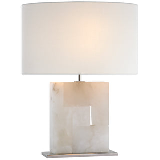 Buy alabaster-and-polished-nickel Ashlar Table Lamp by Visual Comfort Signature