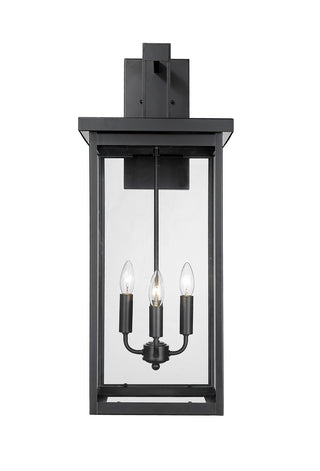 Buy powder-coated-black-with-clear-glass-and-clear-shade Barkeley Outdoor (Wet) Wall Lanterns by Millennium