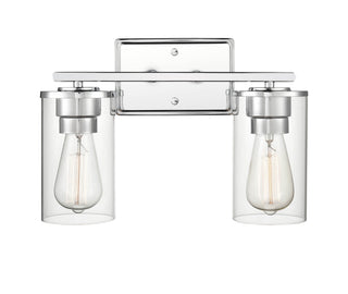 Buy chrome-with-clear-glass-and-clear-shade Verlana Vanity by Millennium