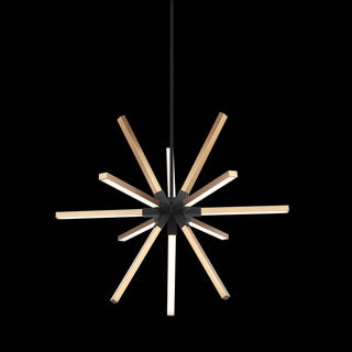 Buy matte-black-aged-gold-brass Asterisk Pendant by Matteo Lighting