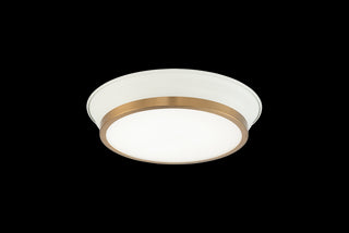 Buy white-aged-gold-brass-with-frosted-glass-glass Jaxx Ceiling Light by Matteo Lighting