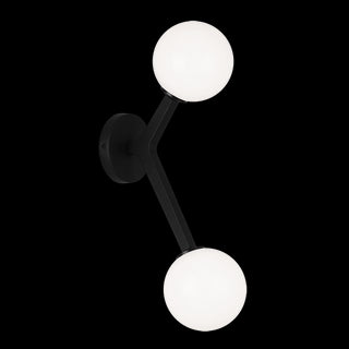 Buy black-with-opal-glass-glass Rami Sconce by Matteo Lighting