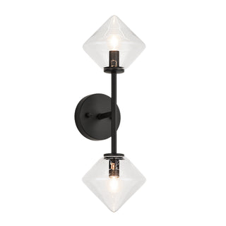 Buy black-with-clear-glass-glass Novo Sconce by Matteo Lighting