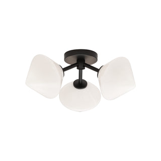 Buy black-with-opal-glass-glass-and-white-shade Novo Ceiling Light by Matteo Lighting