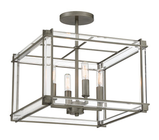 Langen Square Outdoor (Damp) Semi-Flush Mount Ceiling Light by Minka-Lavery