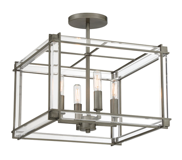Langen Square Outdoor (Damp) Semi-Flush Mount Ceiling Light by Minka-Lavery