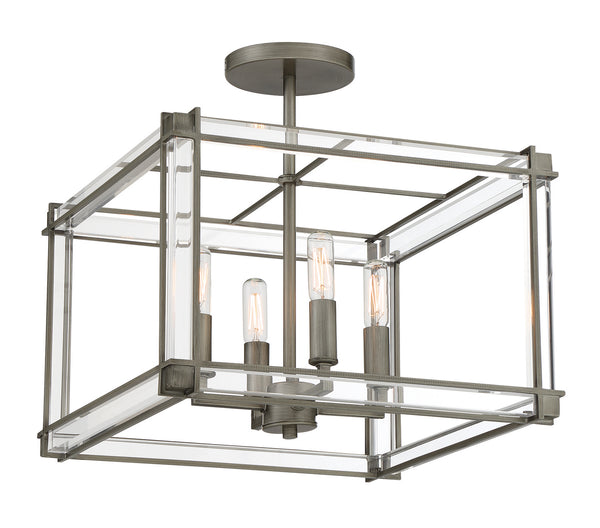 Langen Square Outdoor (Damp) Semi Flush Mount Light by Minka-Lavery