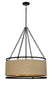 Coal And Soft Brass and Woven/Natural Shade