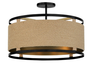 Buy coal-and-soft-brass Windward Passage Outdoor (Damp) Flush Mount Ceiling Light by Minka-Lavery