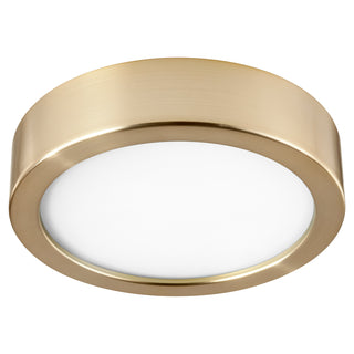 Buy aged-brass-and-white-shade Fleet Outdoor (Damp) Fan Light Kit by Oxygen