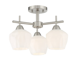 Buy coal-with-etched-opal-glass-and-white-shade Camrin Outdoor (Damp) Chandelier by Minka-Lavery