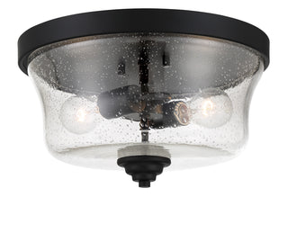 Buy coal-with-clear-seeded-glass-and-clear-seedy-shade Shyloh Outdoor (Damp) Flush Mount Ceiling Light by Minka-Lavery