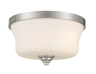 Buy brushed-nickel-with-etched-opal-glass-and-opal-shade Shyloh Outdoor (Damp) Flush Mount Ceiling Light by Minka-Lavery