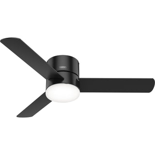 Buy matte-black-finish-with-matte-black-and-reversible-american-walnut-blades Minimus Hugger Ceiling Fan with Light by Hunter
