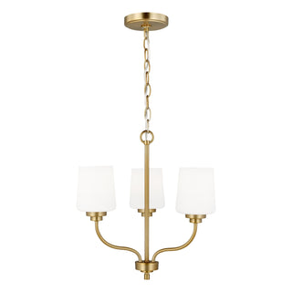 Buy satin-brass-with-etched-white-inside-glass-and-white-shade Windom Outdoor (Damp) Chandelier by Generation Lighting