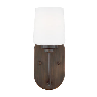 Buy bronze-with-etched-white-inside-glass-and-white-shade Windom Vanity by Generation Lighting