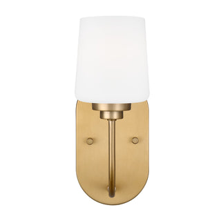 Buy satin-brass-with-etched-white-inside-glass-and-white-shade Windom Vanity by Generation Lighting