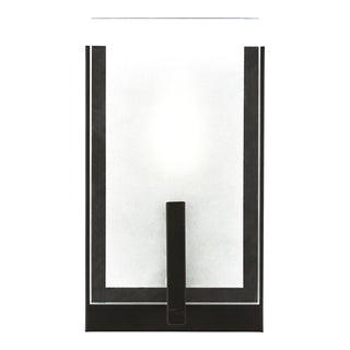Buy midnight-black-with-clear-highlighted-satin-etched-glass-and-white-shade Syll Vanity by Visual Comfort Studio