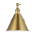 Satin Brass with Satin Brass Glass and Metal Shade