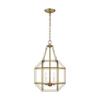 Buy satin-brass-with-clear-glass-and-clear-shade Morrison Outdoor (Damp) Lantern by Visual Comfort Studio