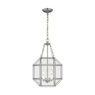 Buy brushed-nickel-with-clear-glass-and-clear-shade Morrison Outdoor (Damp) Lantern by Visual Comfort Studio