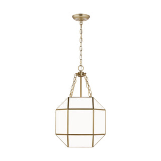 Buy satin-brass-with-smooth-white-glass-and-white-shade Morrison Outdoor (Damp) Lantern by Visual Comfort Studio