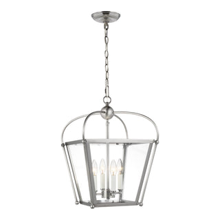 Buy antique-brushed-nickel Charleston Outdoor (Damp) Lantern by Visual Comfort Studio