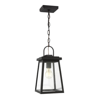 Buy black-with-clear-glass-and-clear-shade Founders Outdoor (Damp) Hanging Lanterns by Visual Comfort Studio