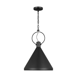 Buy midnight-black-with-midnight-black-glass Lyon Outdoor (Damp) Pendant by Visual Comfort Studio