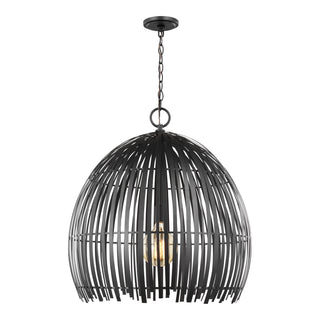 Buy midnight-black-and-metal-shade Hanalei Outdoor (Damp) Pendant by Visual Comfort Studio