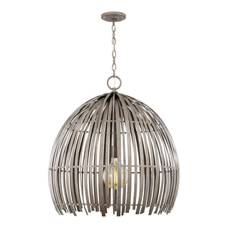 Buy washed-pine-and-metal-shade Hanalei Outdoor (Damp) Pendant by Visual Comfort Studio