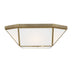 Satin Brass with Smooth White Glass and White Shade