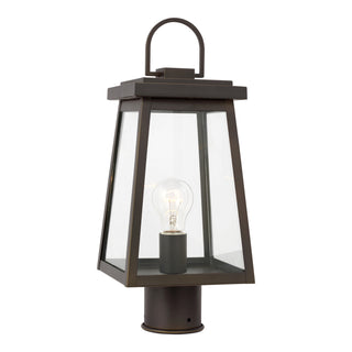 Buy antique-bronze-with-clear-glass-and-clear-shade Founders Outdoor (Wet) Post Lantern by Visual Comfort Studio