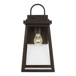 Buy antique-bronze-with-clear-glass Founders Outdoor (Wet) Wall Lantern by Visual Comfort Studio