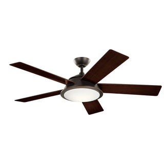 Buy olde-bronze-finish-with-dark-walnut-blades Verdi Outdoor (Damp) Ceiling Fan with Light by Kichler