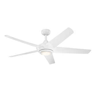 Buy white-finish-with-white-blades Kapono Ceiling Fan with Light by Kichler