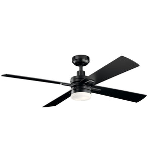 Buy satin-black-finish-with-satin-black-blades Lija Ceiling Fan with Light by Kichler