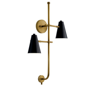 Buy black-with-black-outside-white-inside-glass-and-black-shade Sylvia Sconce by Kichler