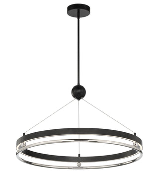 Buy coal-w-polished-nickel Grande Illusion Outdoor (Damp) Pendant by Metropolitan