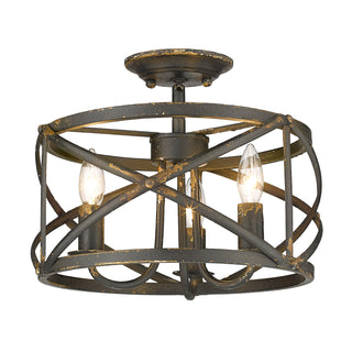 Alcott Outdoor (Damp) Semi-Flush Mount Ceiling Light by Golden