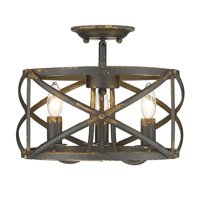 Alcott Outdoor (Damp) Semi Flush Mount Light by Golden