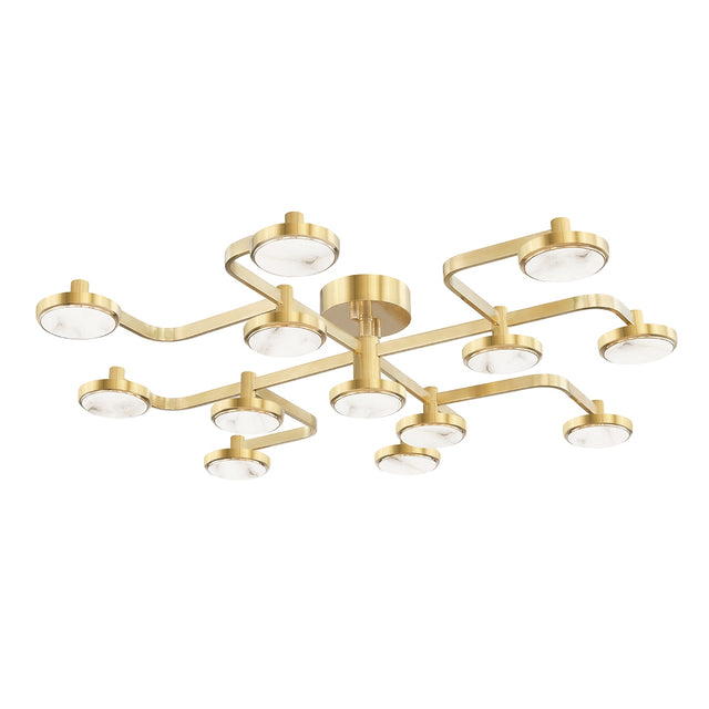 Meander Outdoor (Damp) Semi-Flush Mount Ceiling Light by Hudson Valley